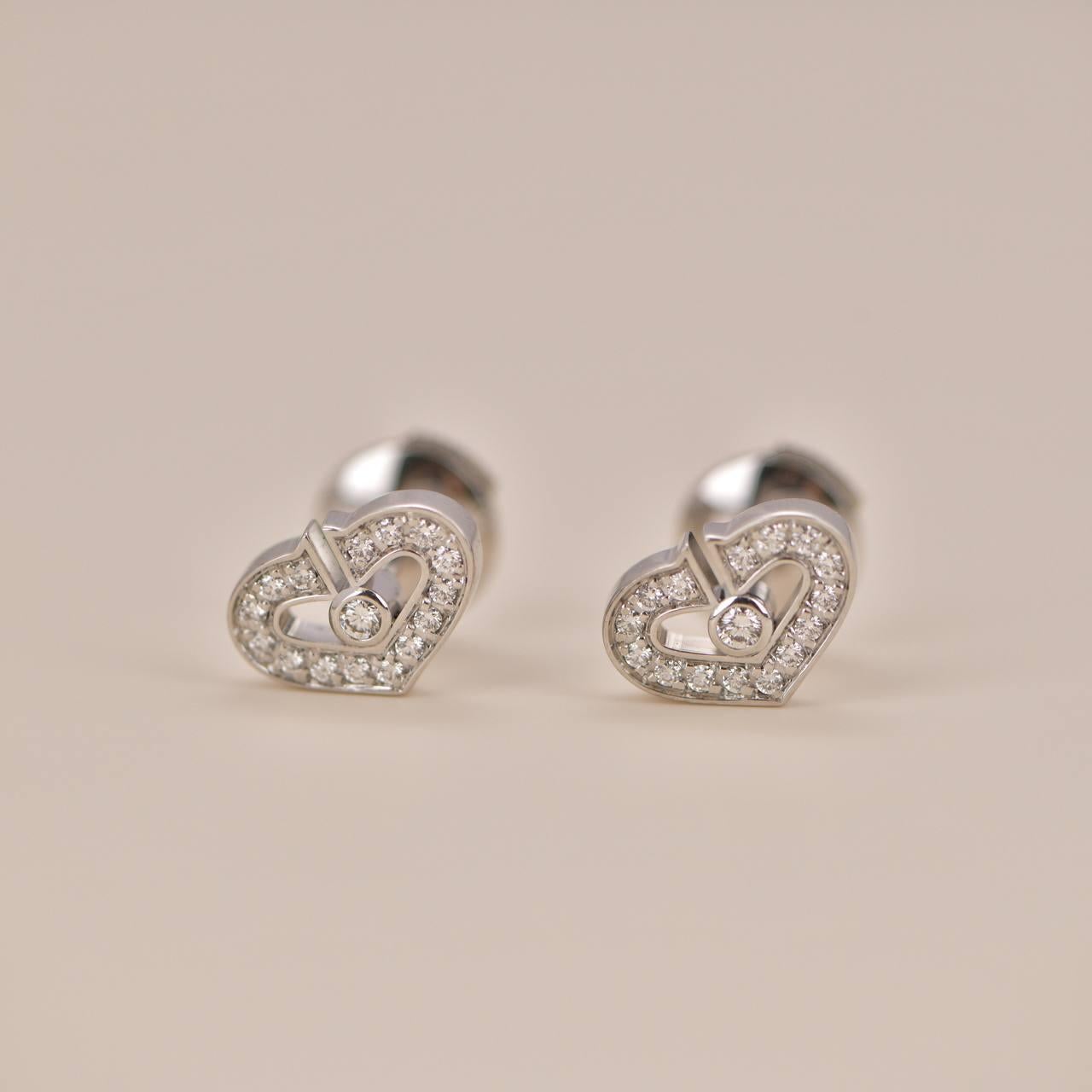Cartier Diamond C Hearts De Cartier Earrings 2