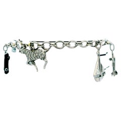 Cartier Diamond Charm 1937 in platinum Bracelet