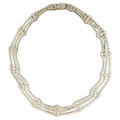 Cartier Diamond Choker set in 18k White Gold with approx. 42 tcw