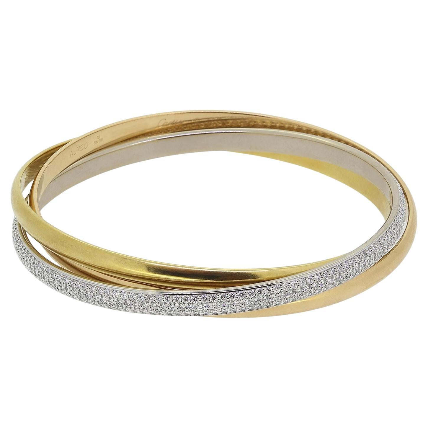 Pulsera Trinity Clásica Diamante Cartier Mediana en venta