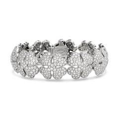 Cartier Diamond Clover Necklace and Bracelet Suite in 18k White Gold