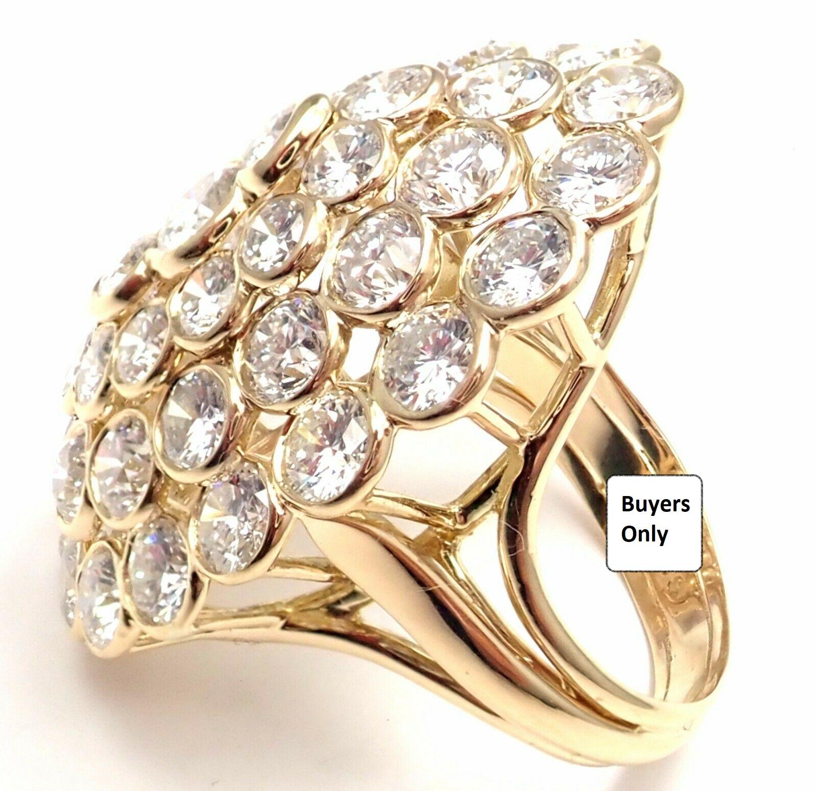 Cartier Diamond Cocktail Yellow Gold Ring 2