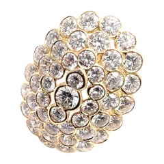 Cartier Diamond Cocktail Yellow Gold Ring