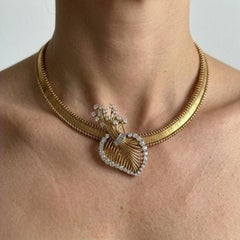 Cartier Diamond Collar Necklace in Gold and Platinum