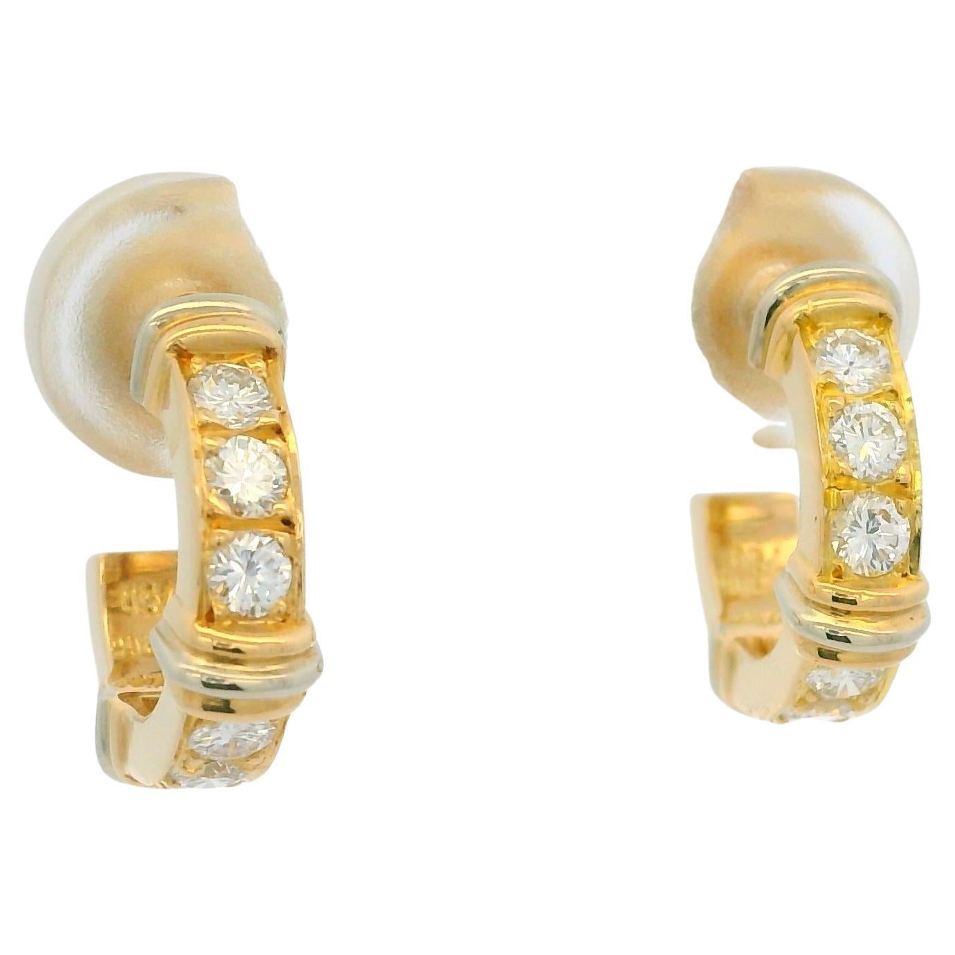 Cartier Diamante Contessa 18 carati Orecchini a cerchio piccoli In magazzino