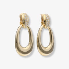 Cartier Diamond Convertible Huggie to Door-Knocker Earrings in 18K Yellow Gold