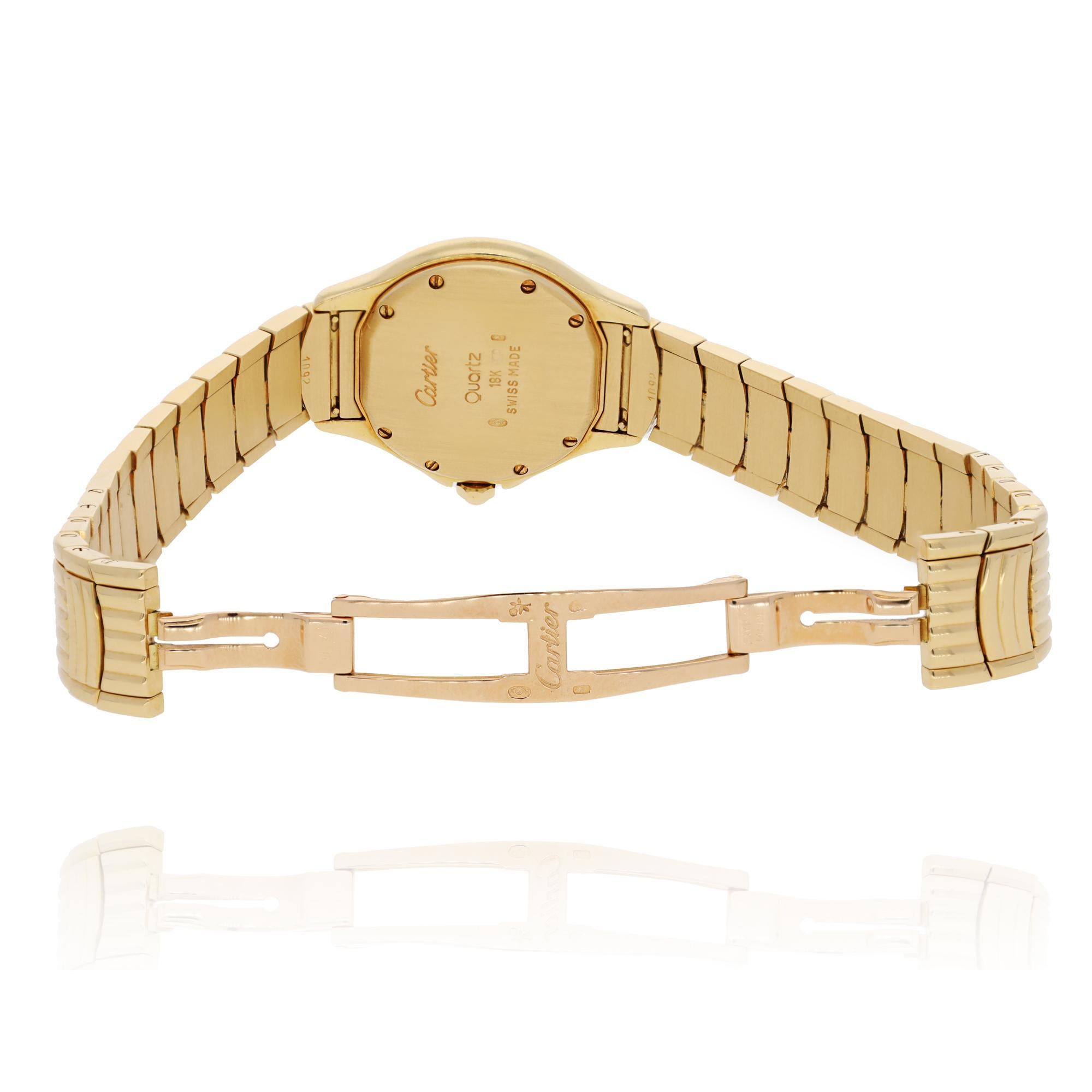 Cartier Diamond Cougar Watch In Excellent Condition For Sale In New York, NY