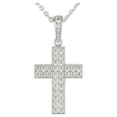 Cartier Diamond Cross Pendant, 1.00 Carat