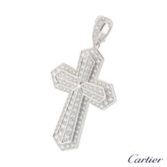 Cartier Diamond Cross Pendant 2.28 Carat F/VS+