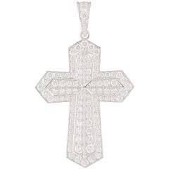 Cartier Diamond Cross Pendant 2.28 Carat F/VS+