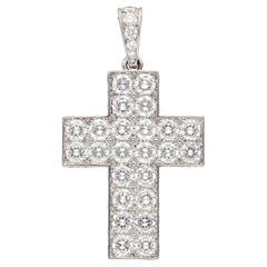 CARTIER Diamond Cross Pendant