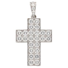 CARTIER Diamond Cross Pendant