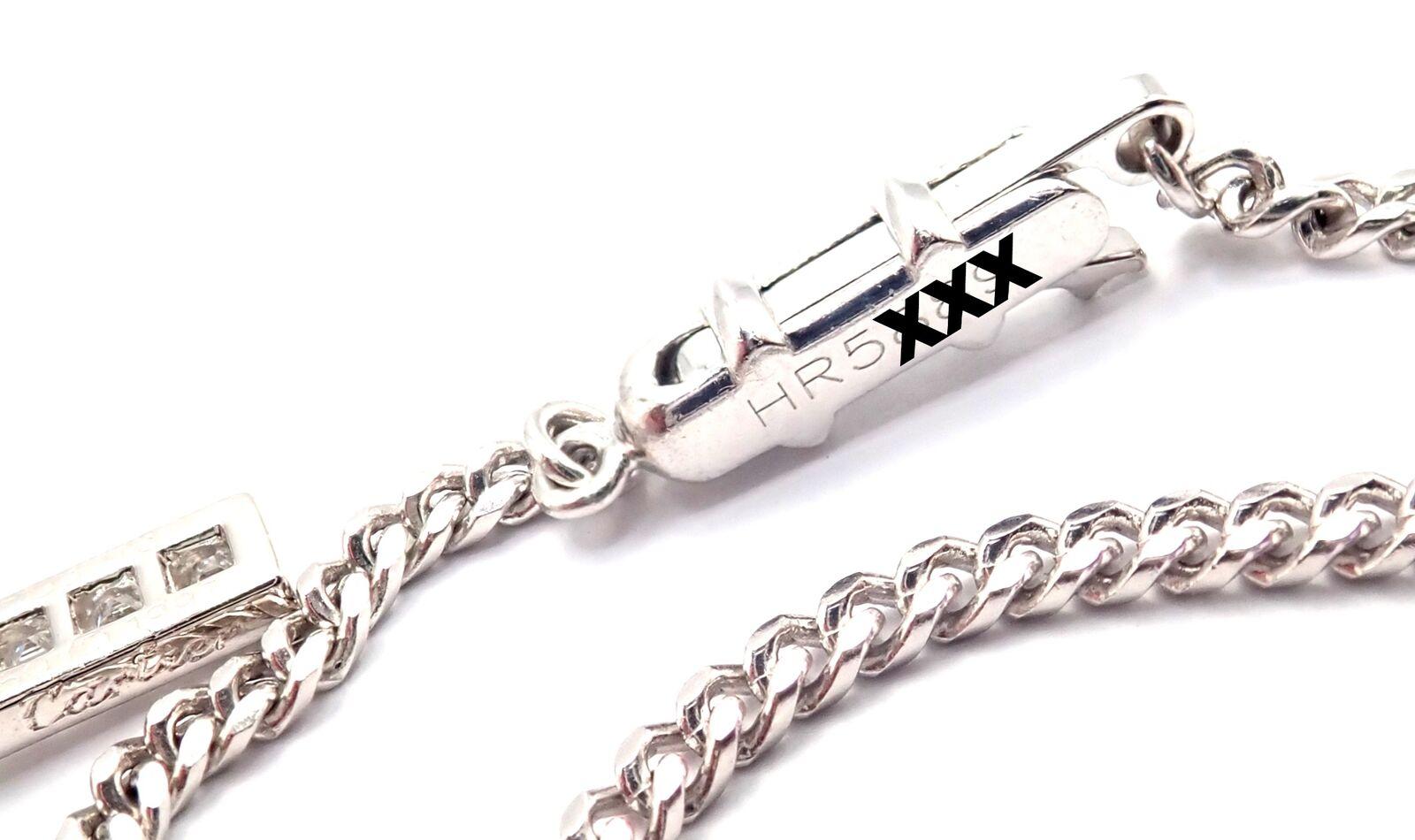 Cartier Diamond Cross White Gold Pendant Necklace 9