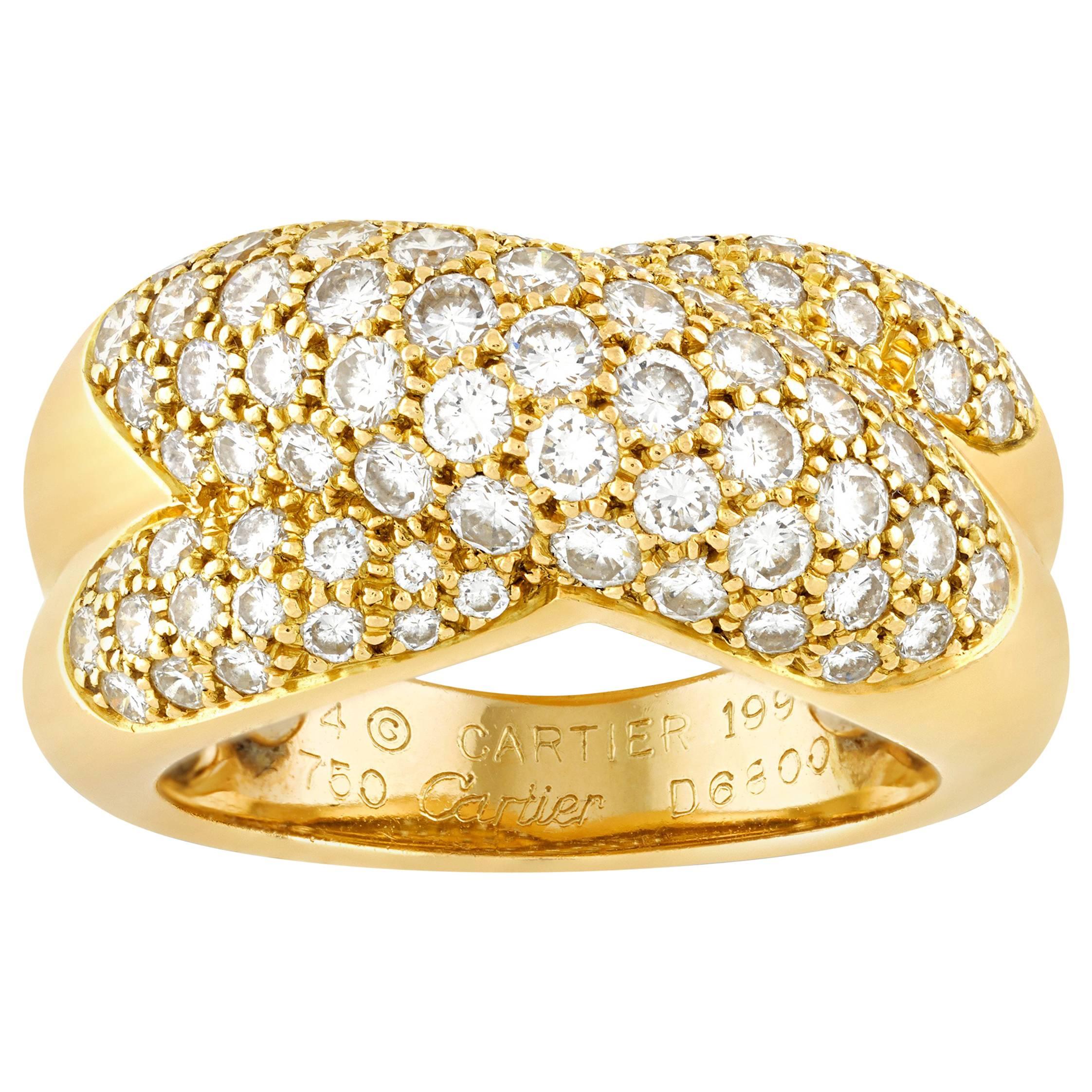 Cartier Diamond Crossover Ring