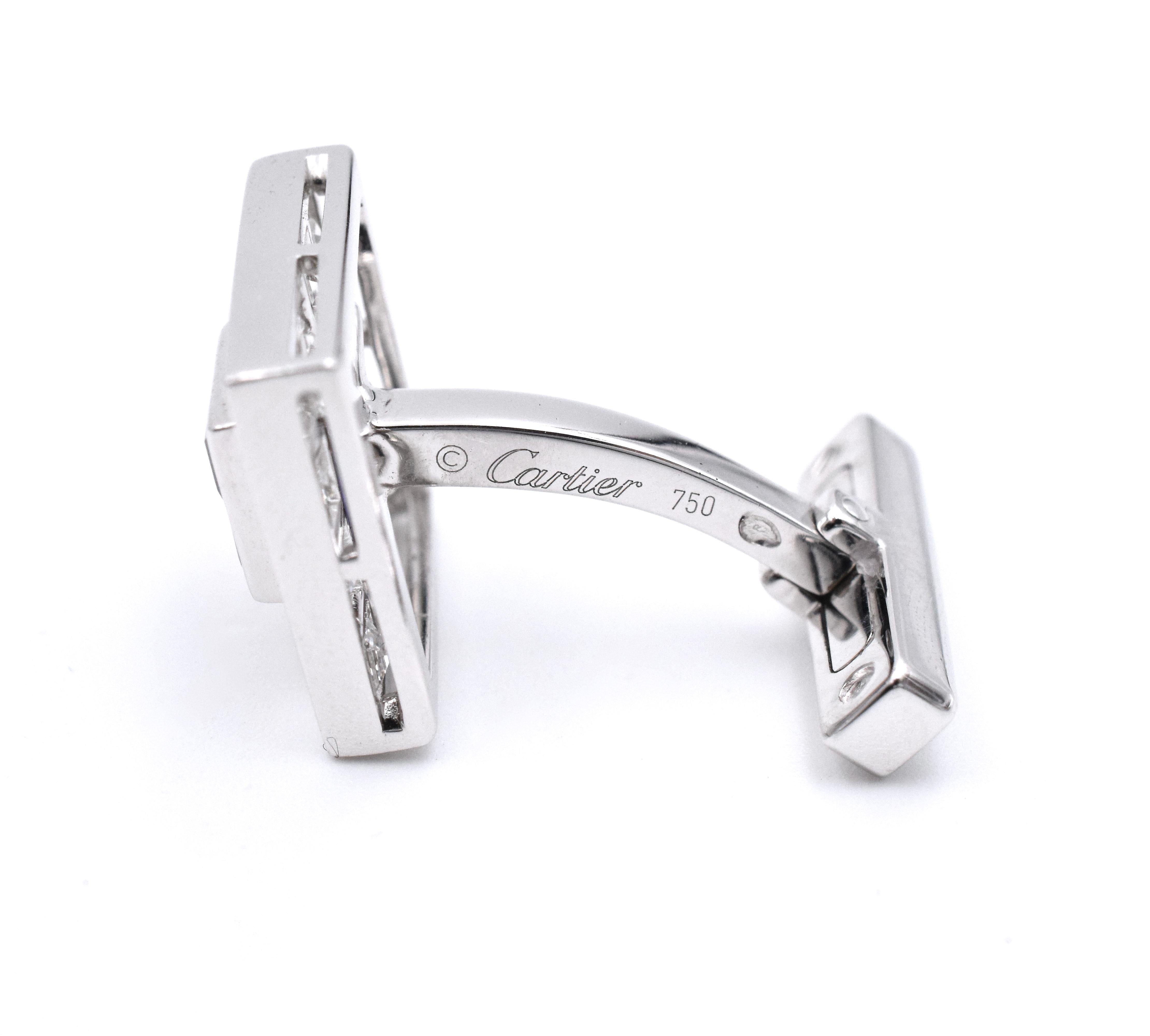 cartier diamond cufflinks