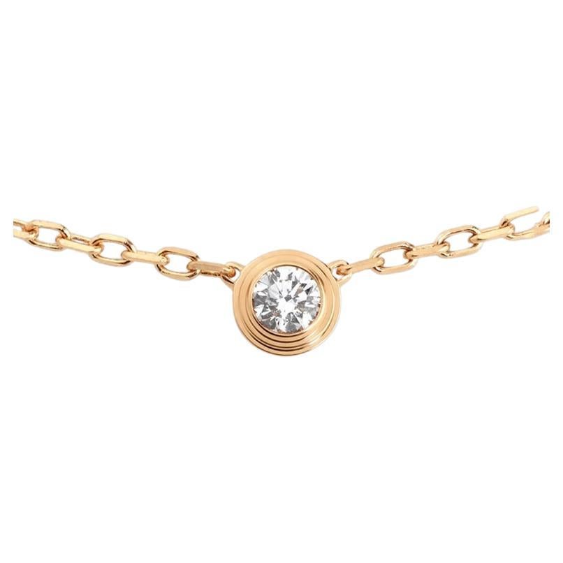 Cartier Diamond D'amour Small Pendant Necklace 18K Gold Original Box & Papers