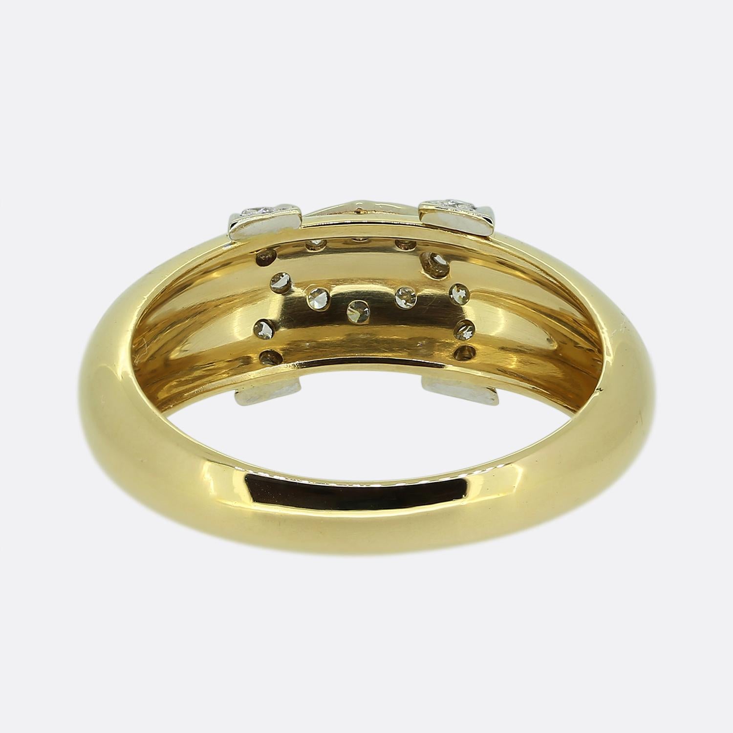 Cartier Diamond Double C Ring In Good Condition For Sale In London, GB