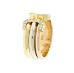 Cartier Diamond Double C Trinity  Band Ring