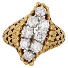 Cartier diamond dress ring, French, 1963
