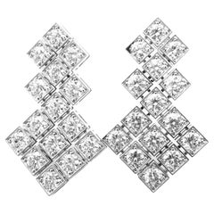 Cartier Diamond Drop White Gold Earrings