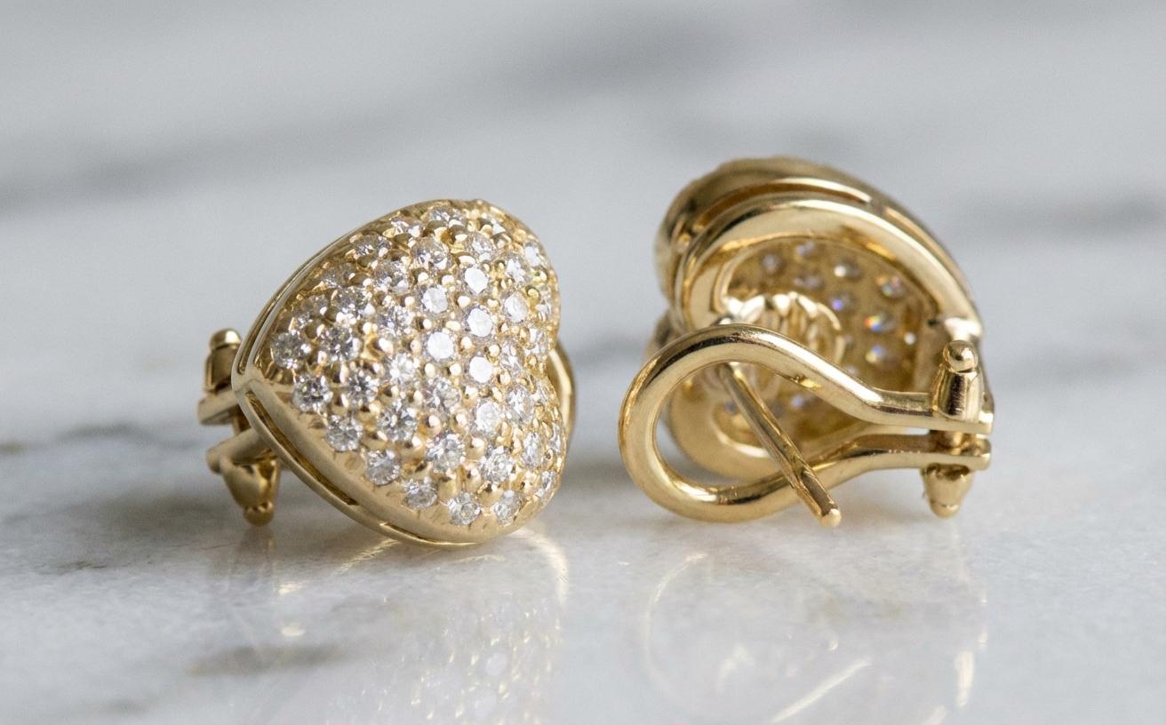 Cartier Diamond Earrings – 18k Yellow Gold - image 2