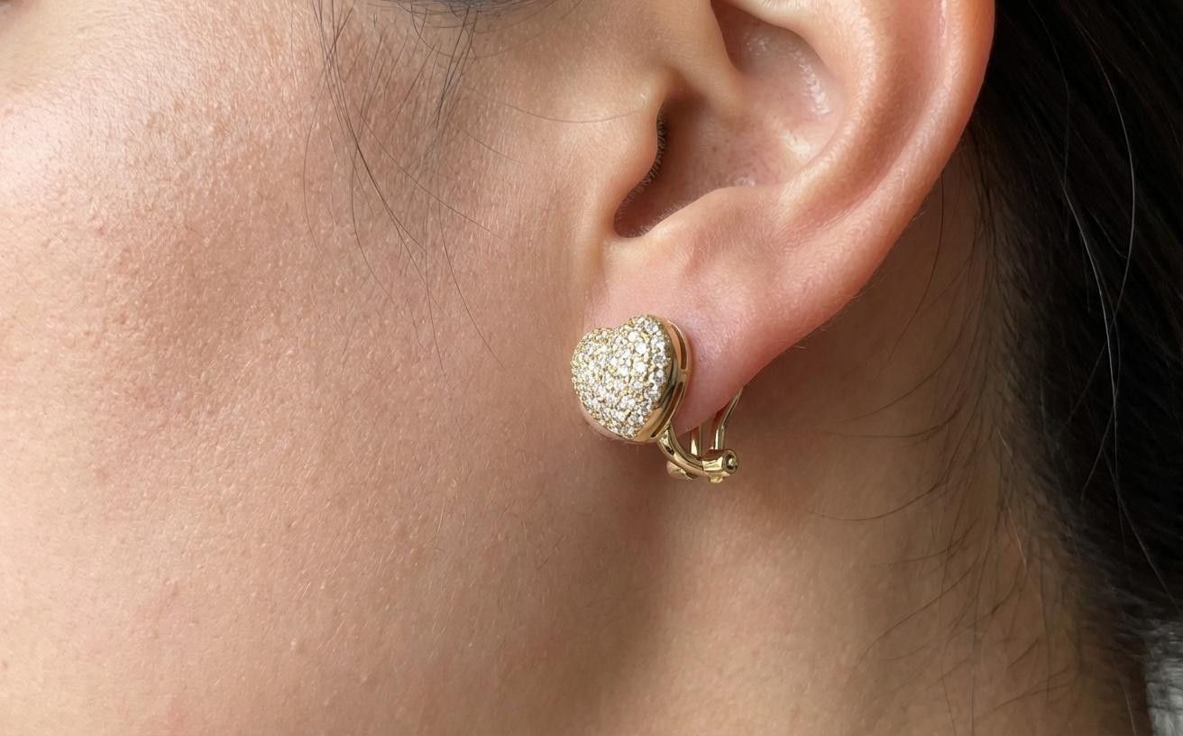 Cartier Diamond Earrings – 18k Yellow Gold - image 4