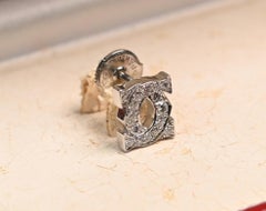 Cartier Diamant Ohrringe 2c 18k Weißgold Ohrstecker signiert Pave Einstellungen