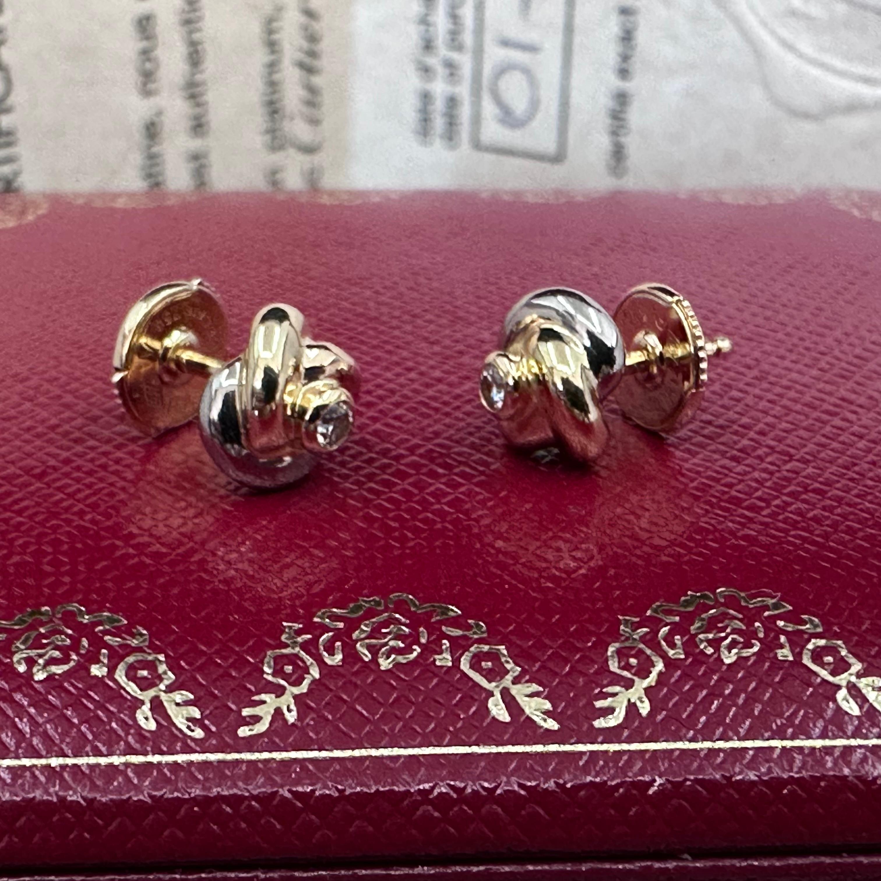 Cartier Diamond Earrings  In Good Condition For Sale In Beverly Hills, CA