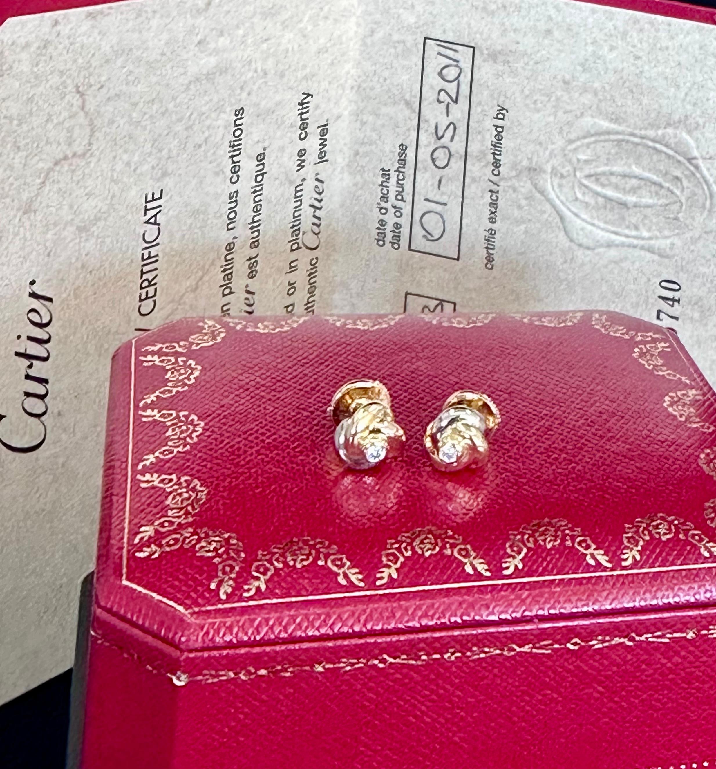 Cartier Diamond Earrings  For Sale 2