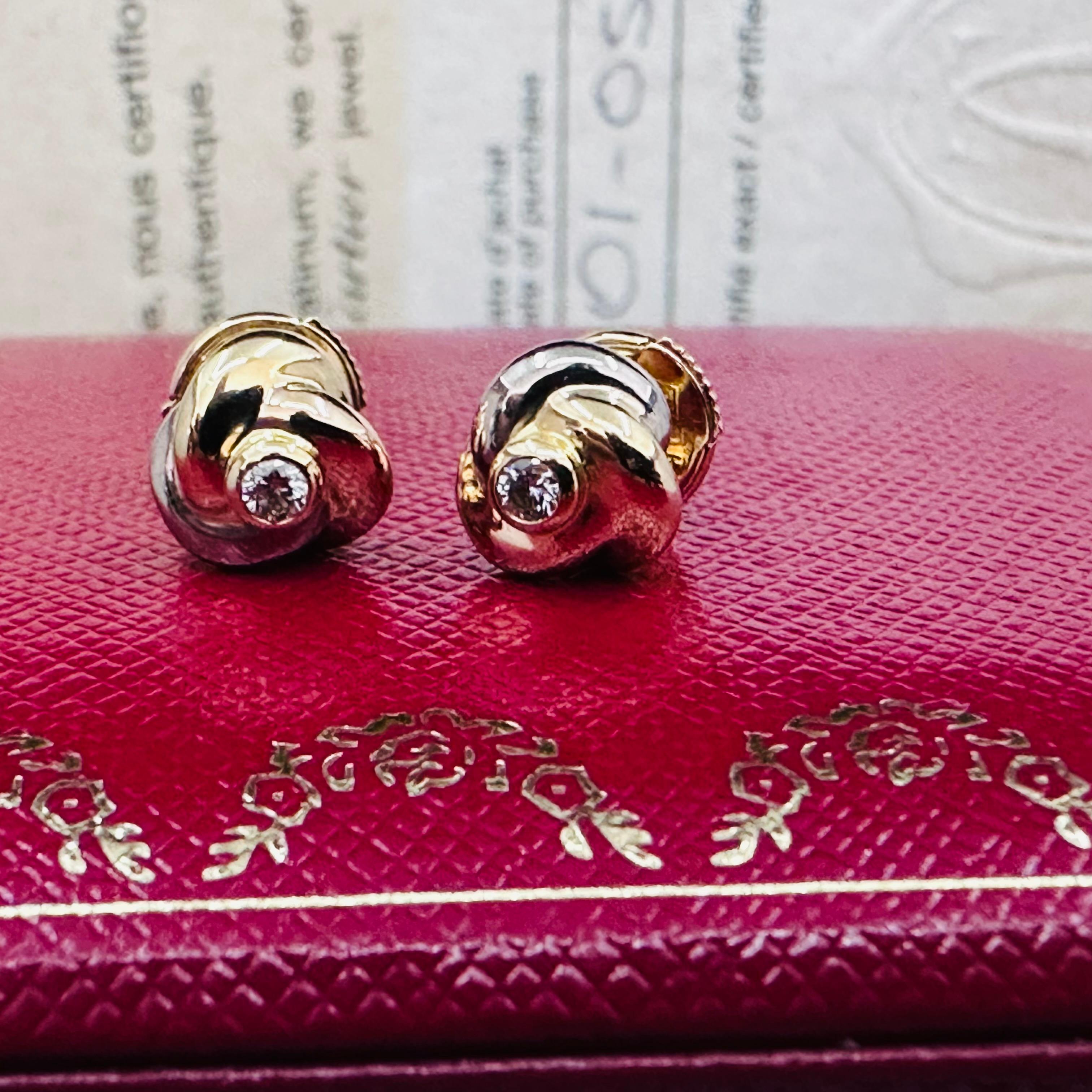 Women's or Men's Cartier Diamond Earrings