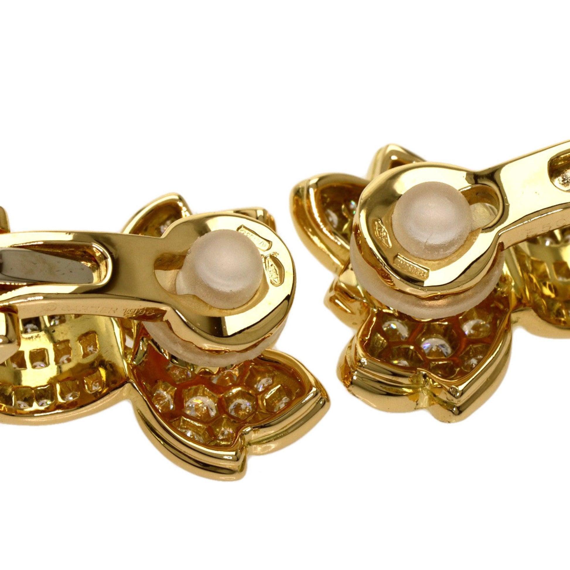 Cartier Diamond Earrings in 18K Yellow Gold For Sale 1
