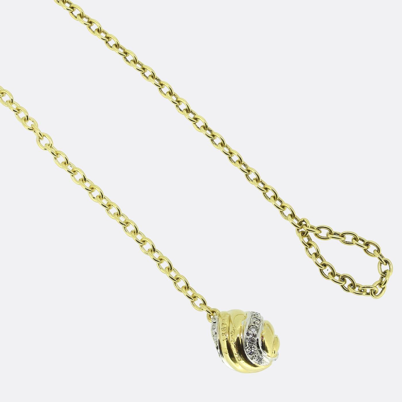 Taglio brillante Collana Lariat con uovo di diamanti di Cartier in vendita