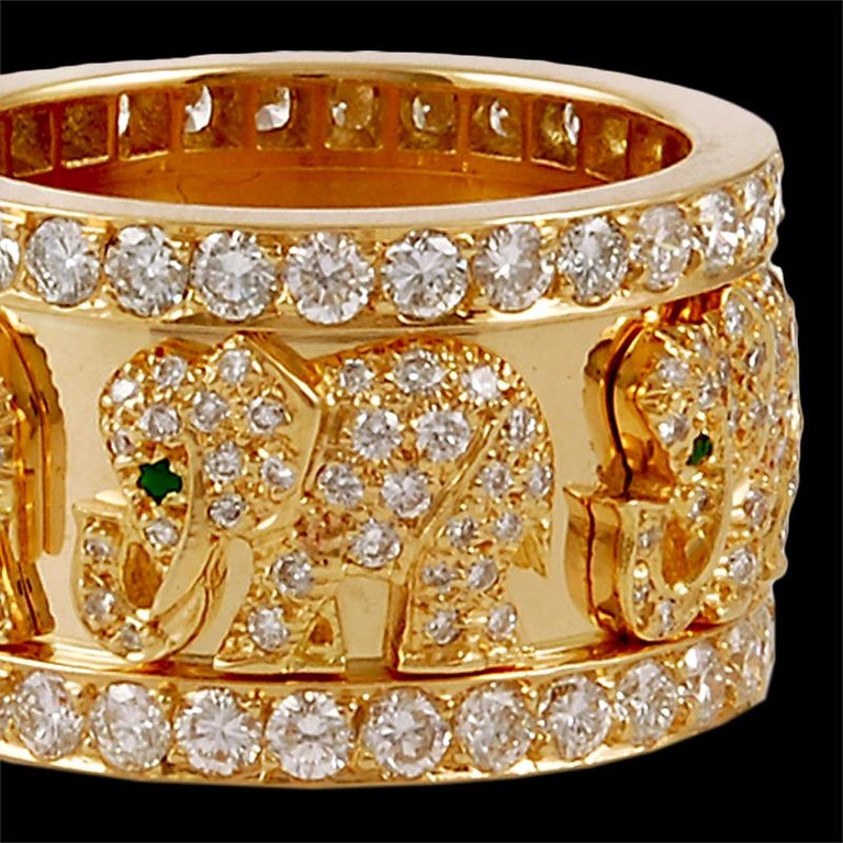 Cartier Diamond Elephant  Ring  For Sale  at 1stdibs