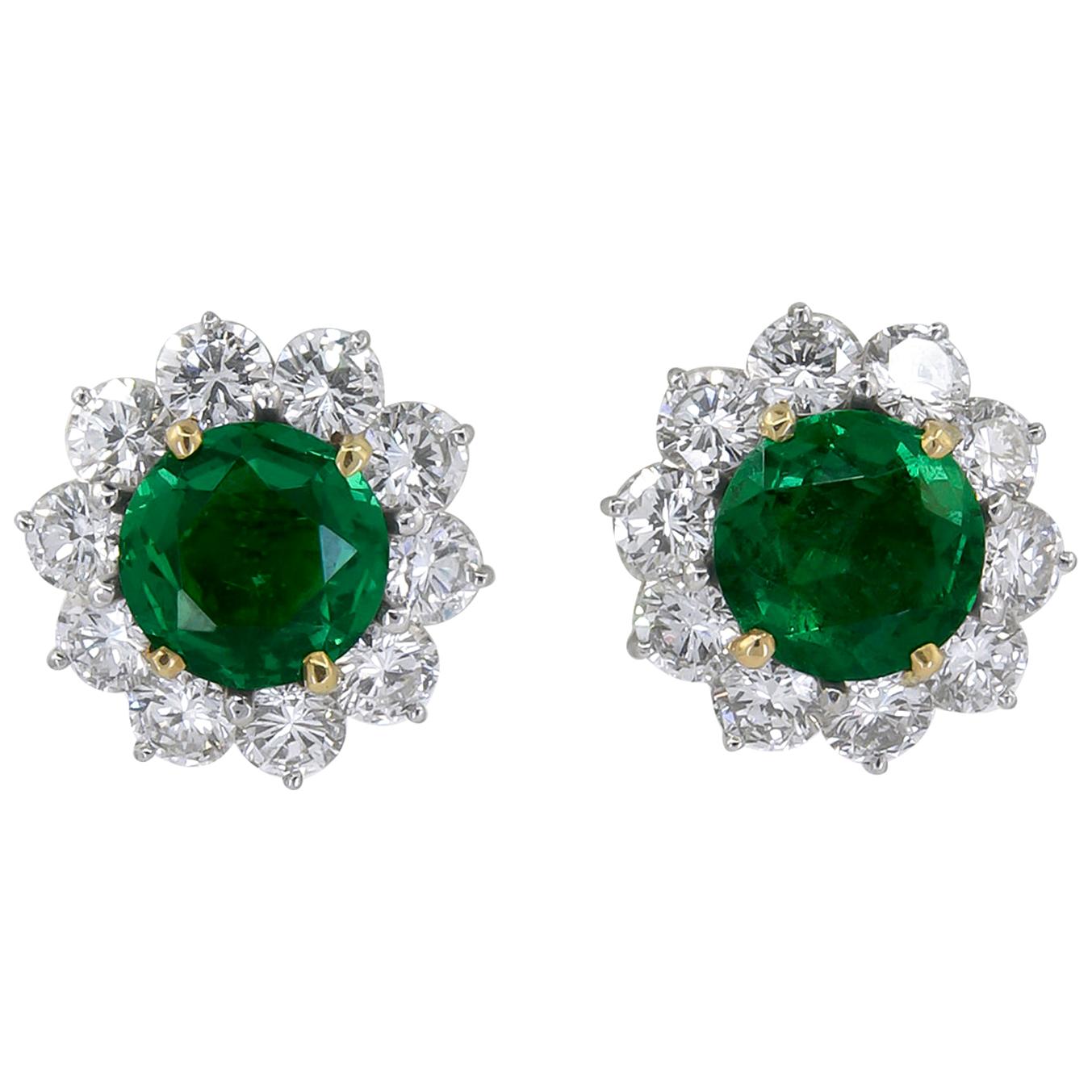 cartier emerald stud earrings