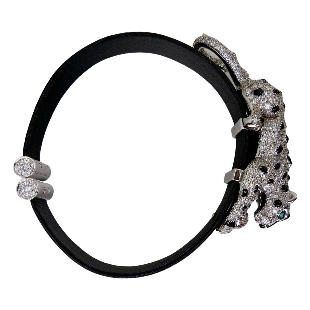 onyx and diamond panther bracelet