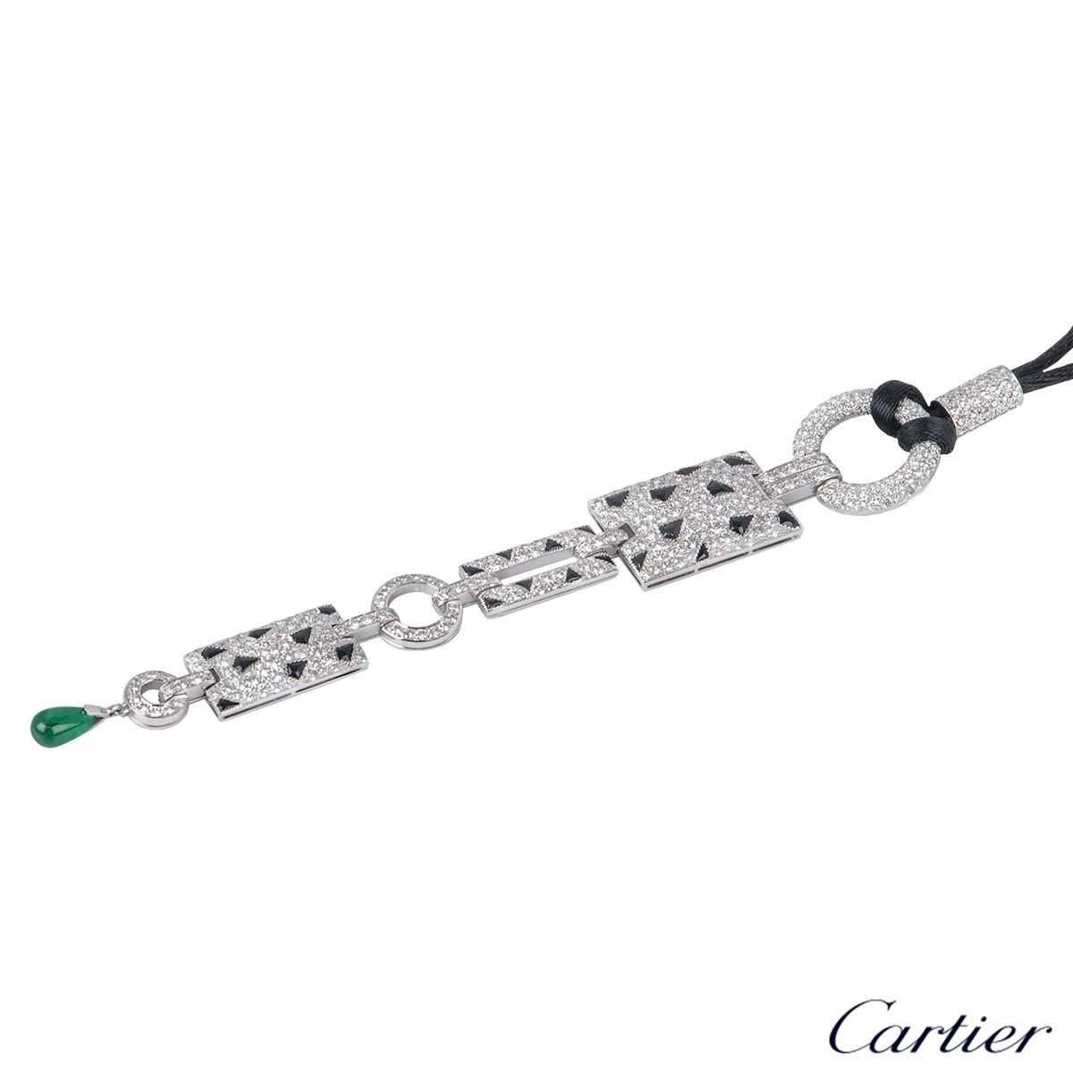 Cartier Diamond Emerald Panthere Necklace 1