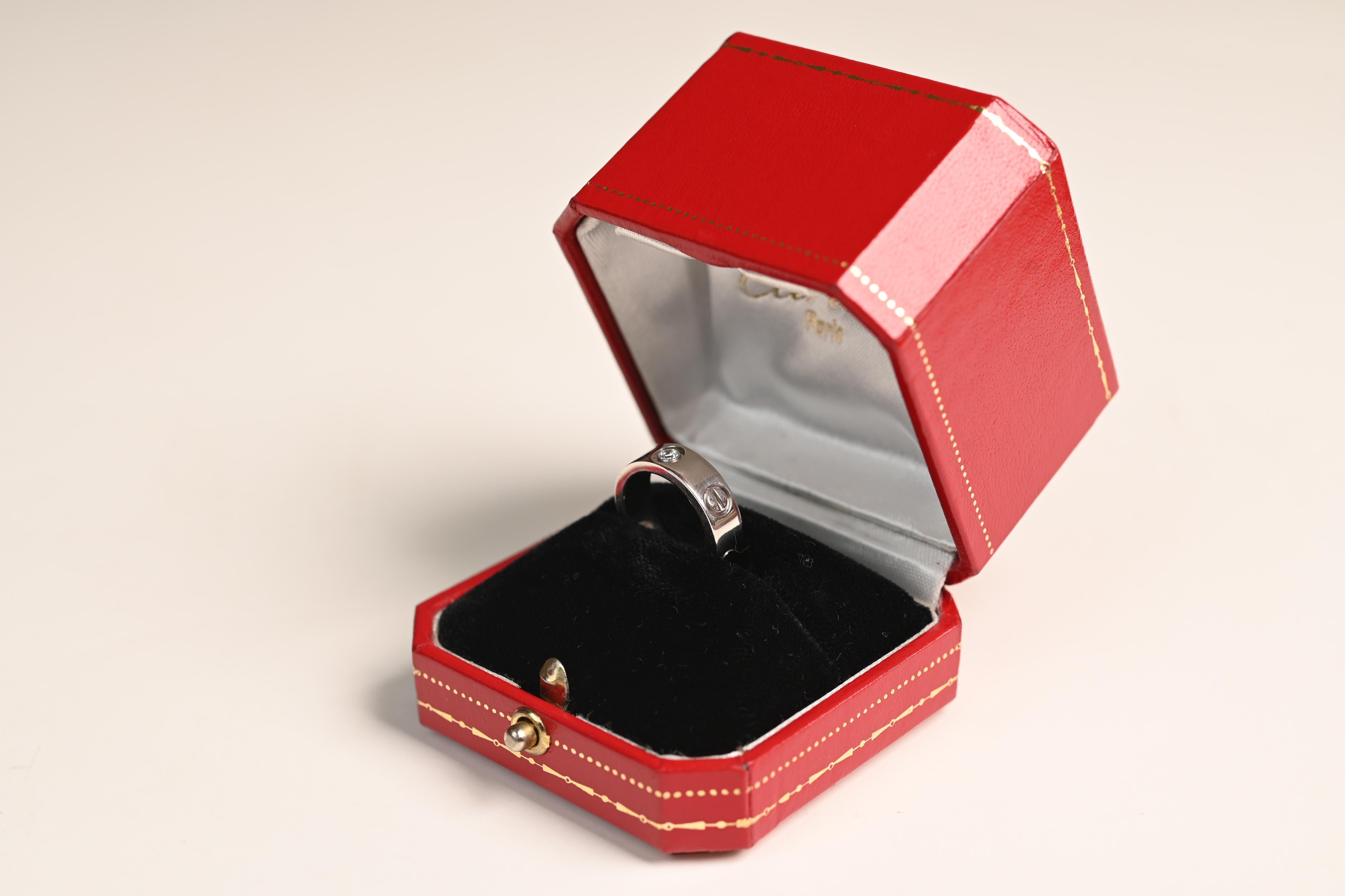 Art Deco Cartier Diamond Engagement Ring (Approx. 0.08-Carats), F Color, Platinum For Sale