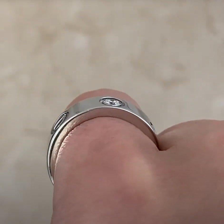 Bague de fiançailles Cartier (environ 0,08 carat), couleur F, platine en vente 3