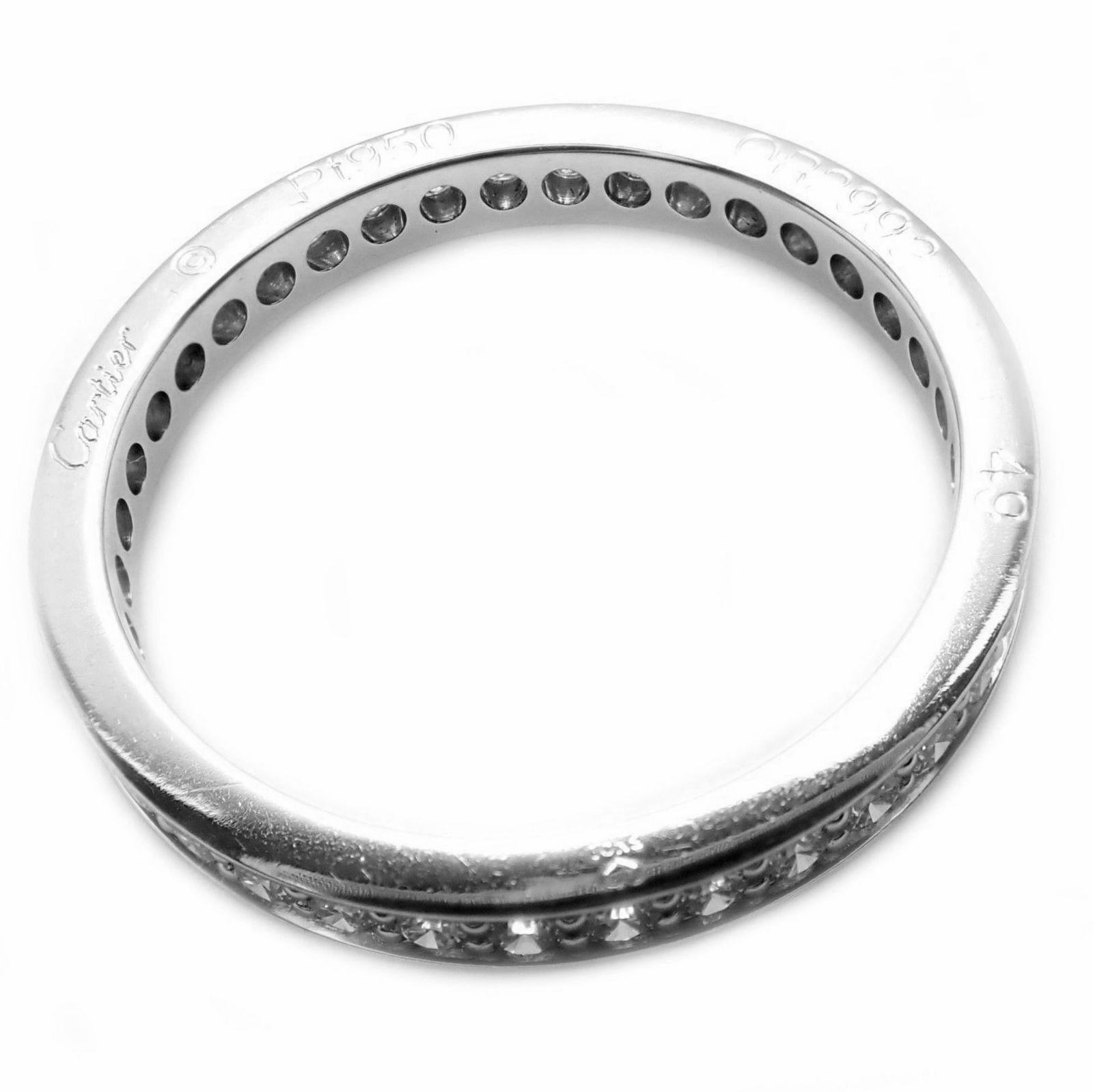 Cartier Diamant Eternity Platin Ring für Damen oder Herren im Angebot