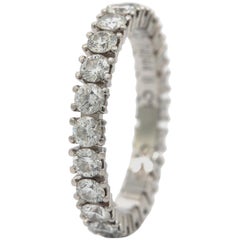 Vintage Cartier Diamond Eternity Platinum Band Ring