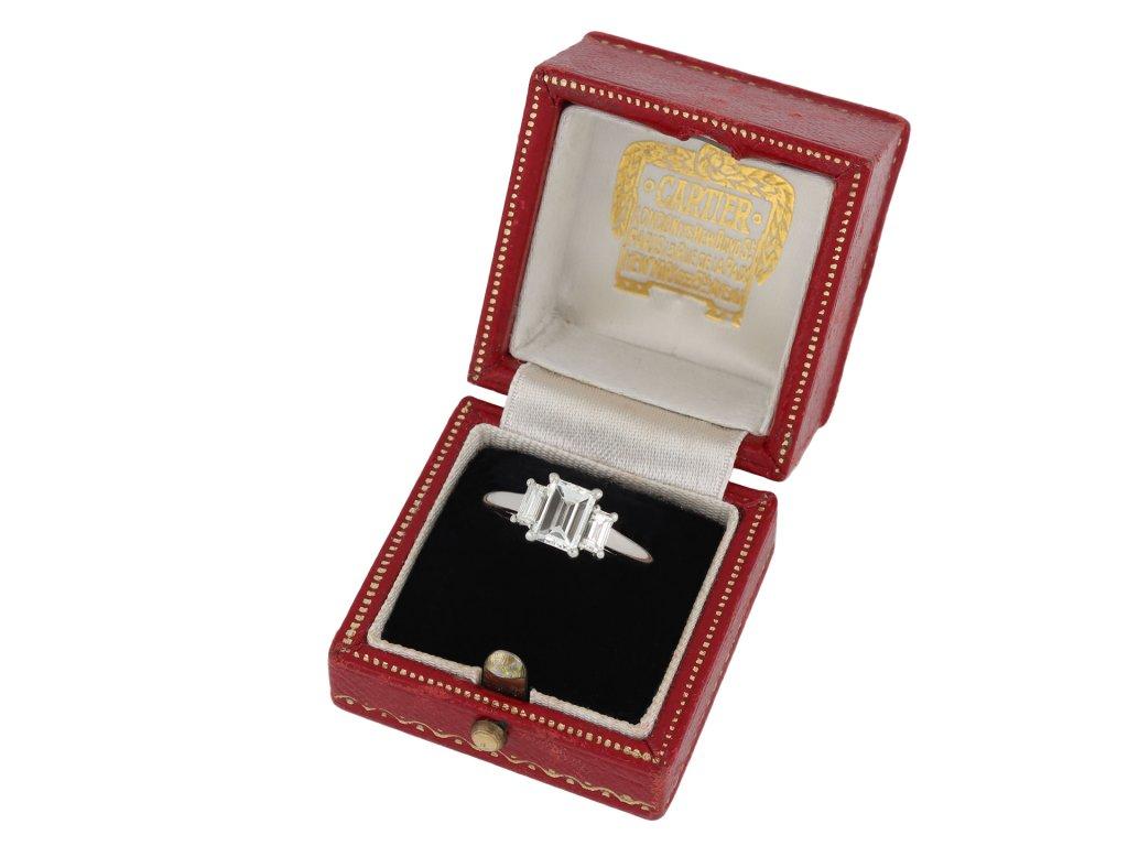 Cartier Diamond Flank Solitaire Ring, circa 1960 2
