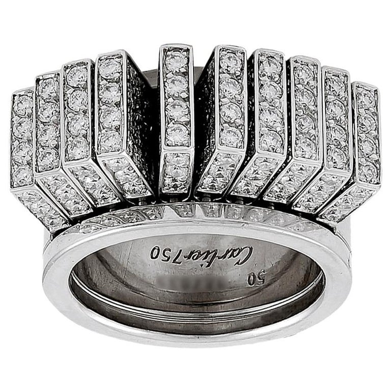 Cartier Diamond Flexible Movable Ring at 1stDibs