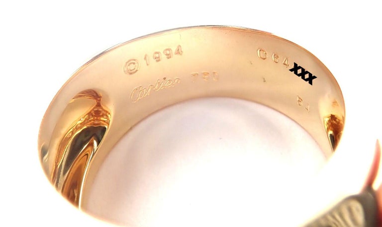 Cartier Diamond Flower Design Thick Yellow Gold Band Ring For Sale at ...
