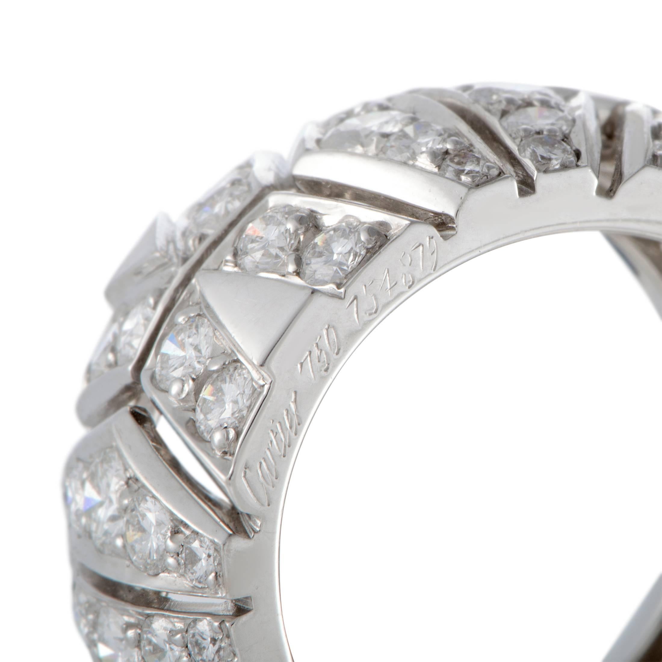 Women's Cartier Diamond Gold Band Ring