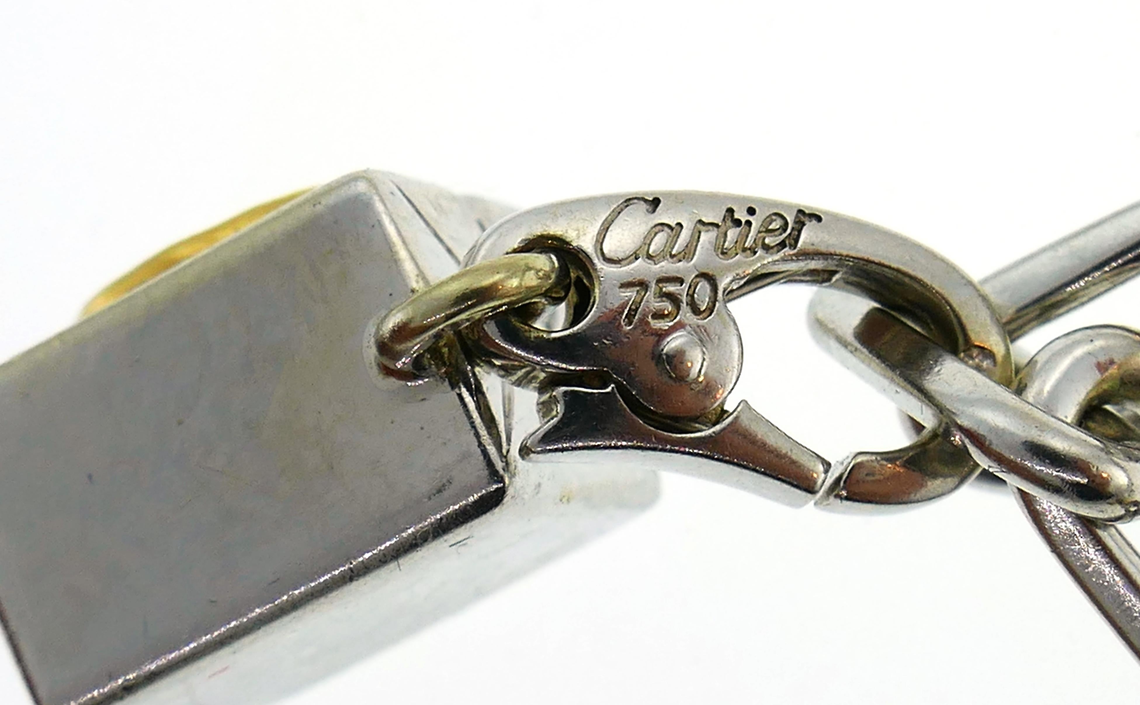 Women's Cartier Diamond Gold Charm Bracelet with Signature Cartier Charms