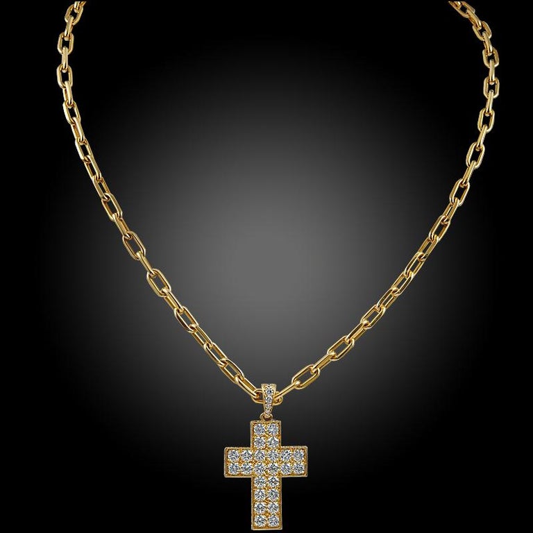 Cartier diamond cross pendant Clearance