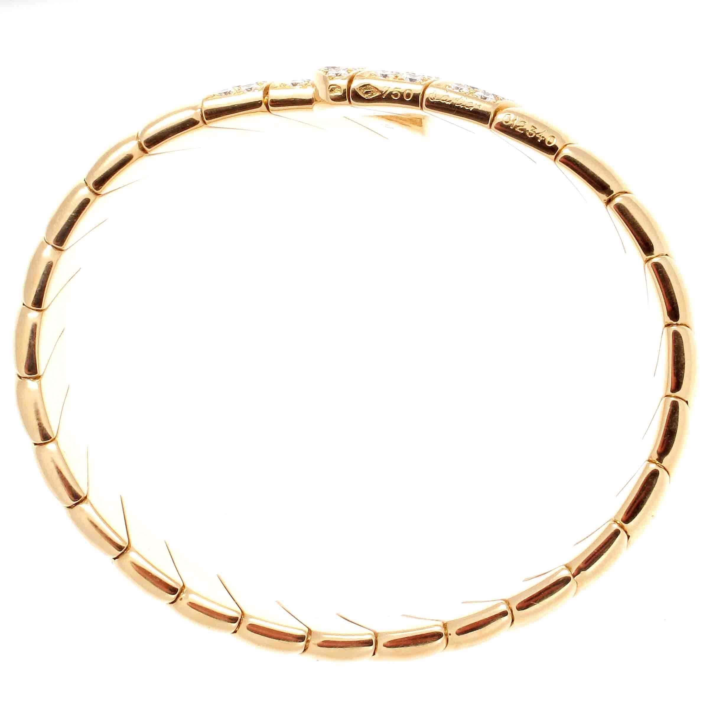 Modern Cartier Diamond Gold Cuff Bracelet