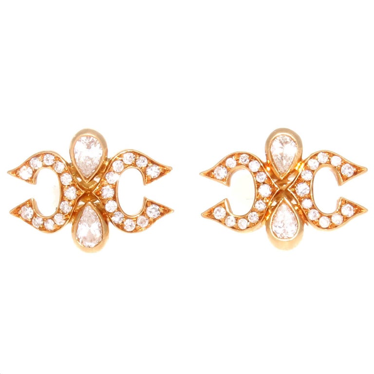 DOUBLE C TASSEL GOLD EARRINGS