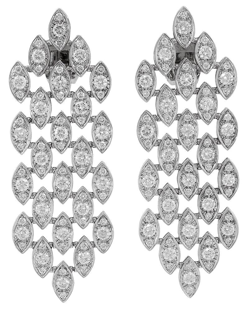 Cartier Diamond Gold Earrings For Sale
