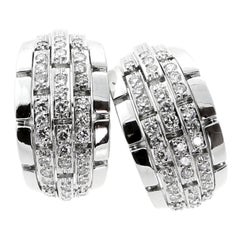 Cartier Panthere Diamond White Gold Earrings